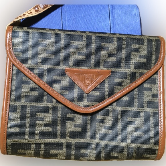 Fendi Vintage Zucca Convertible Clutch Crossbody Shoulder Handbag Small - Picture 4 of 16